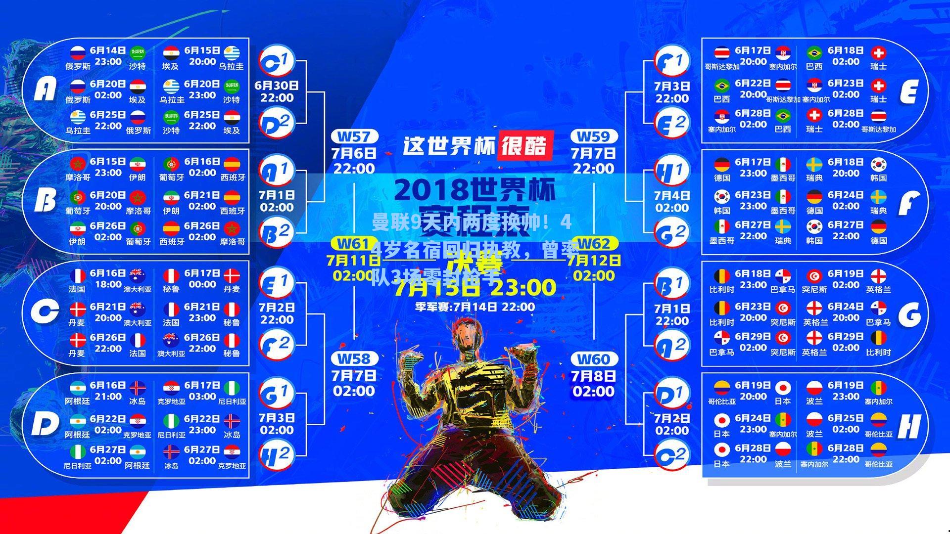 曼联9天内两度换帅！44岁名宿回归执教，曾率队3场零封枪手